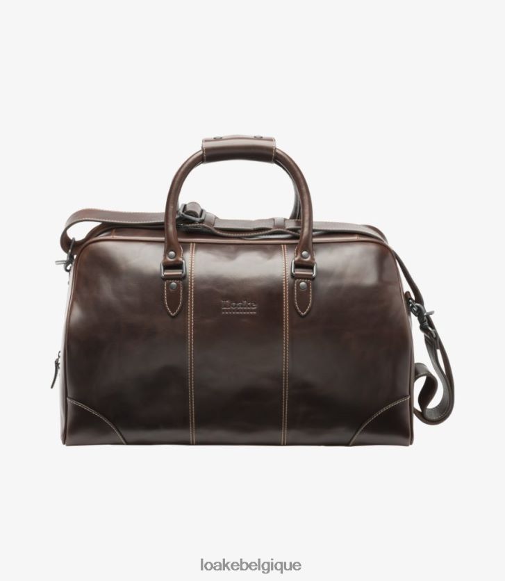 sac de voyage burghleymarron foncé V66V20220 Loake cuir