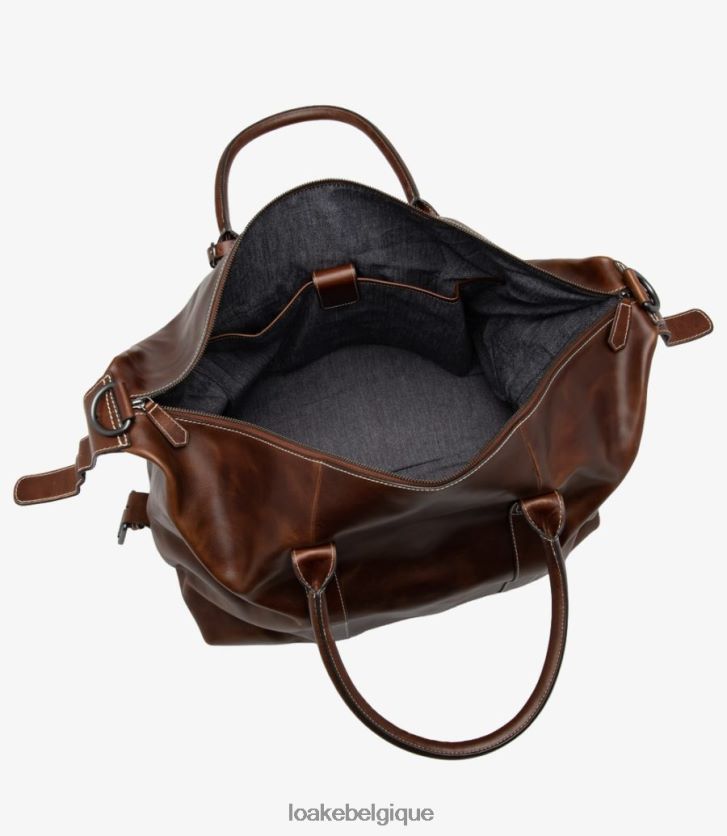 sac de week-end balmoralbrun V66V20221 Loake cuir