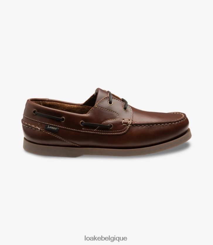 Lymingtonmarron foncé V66V2077 Loake Chaussure bateau