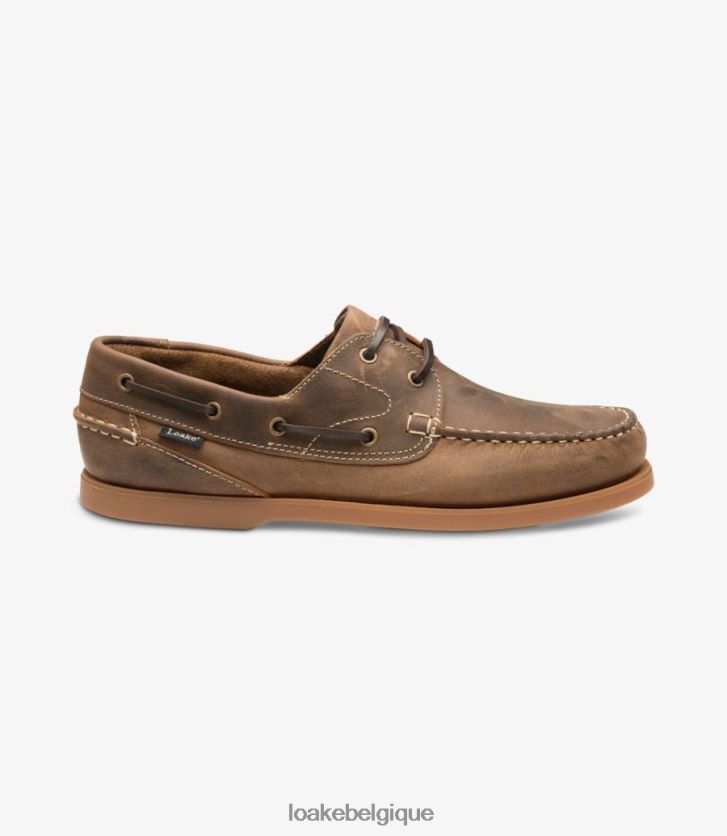 Lymingtonnubuck huilé marron V66V2079 Loake Chaussure bateau