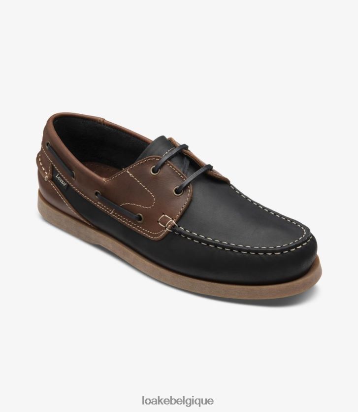 Lymingtonnubuck marron marine V66V2076 Loake Chaussure bateau