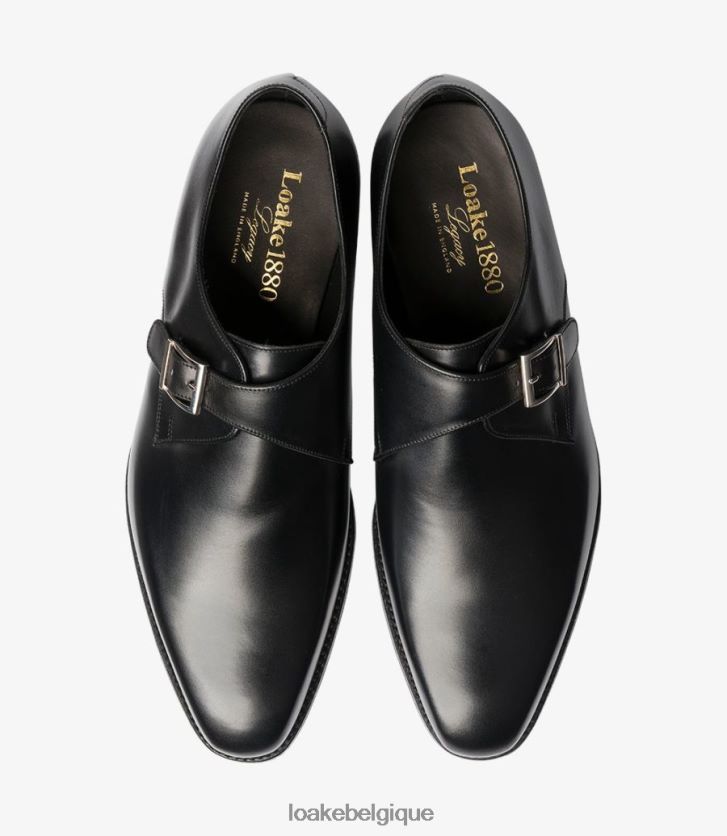 voie médianenoir V66V20198 Loake chaussures de moine