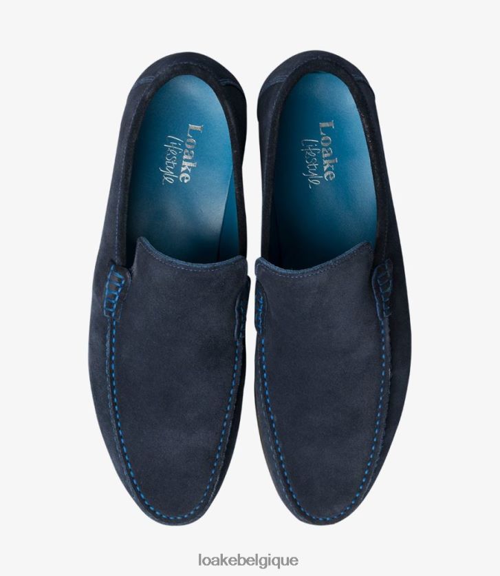 Nicholsondaim bleu marine V66V2066 Loake flâneurs