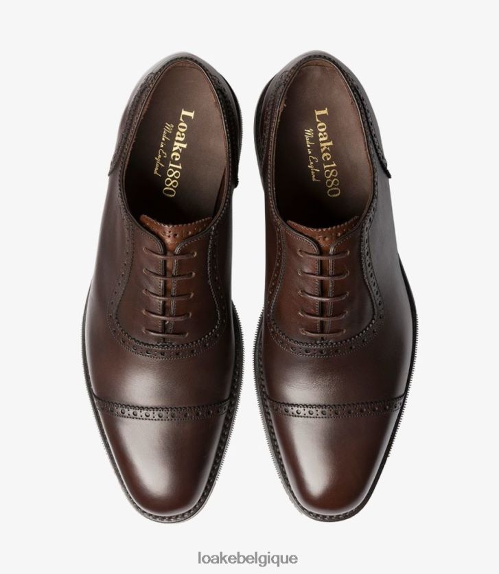 flottemarron foncé V66V20171 Loake semi brogues