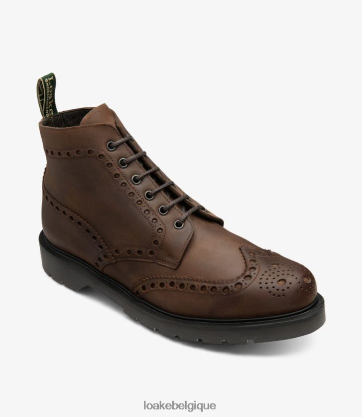 jaugenubuck huilé marron V66V20134 Loake bottes