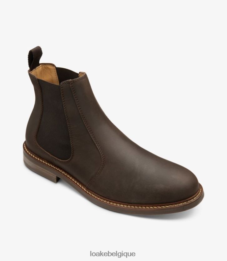 Davynubuck huilé marron V66V20105 Loake bottes